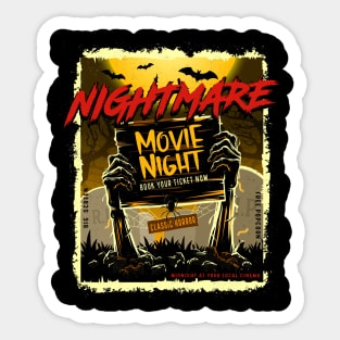 halloween horror nights movie poster Sticker